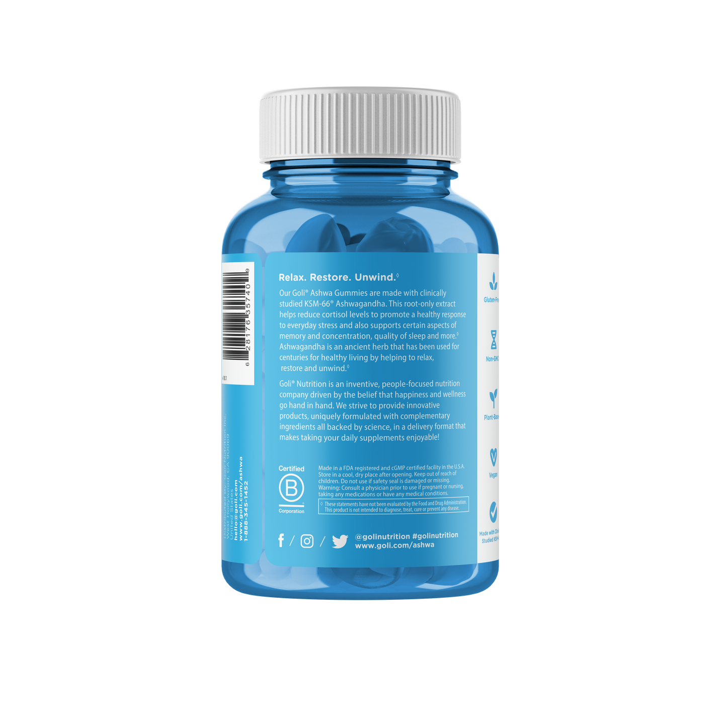 Goli Ashwagandha – Gomitas Antiestrés con KSM-66®