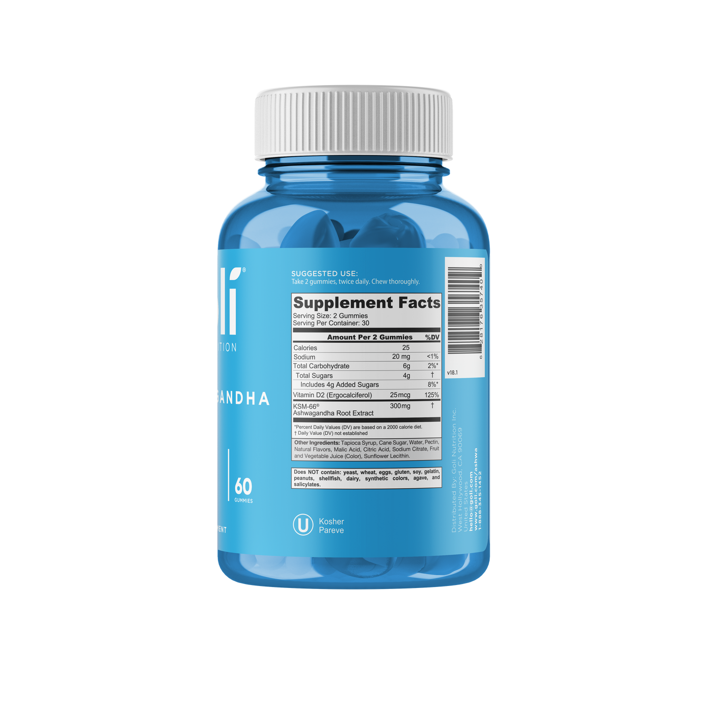 Goli Ashwagandha – Gomitas Antiestrés con KSM-66®