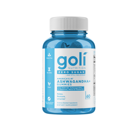 Goli Ashwagandha Zero Sugar  – Gomitas Antiestrés con KSM-66®